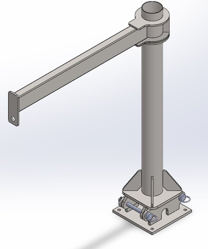 On-ground davit model