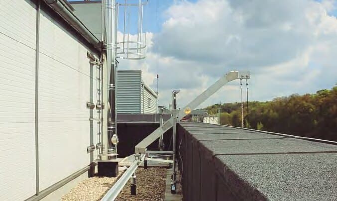 Roof perimeter with permanent safety equipment