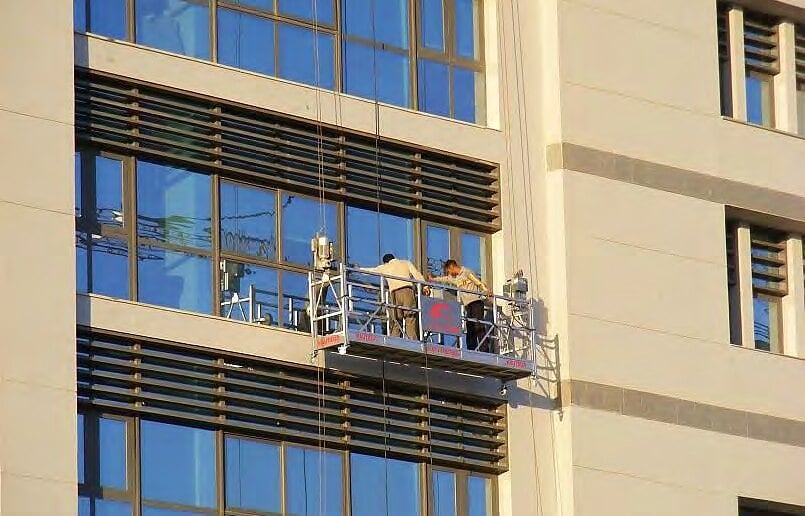 Suspended cradle working on the façade, El Sewedy Electric